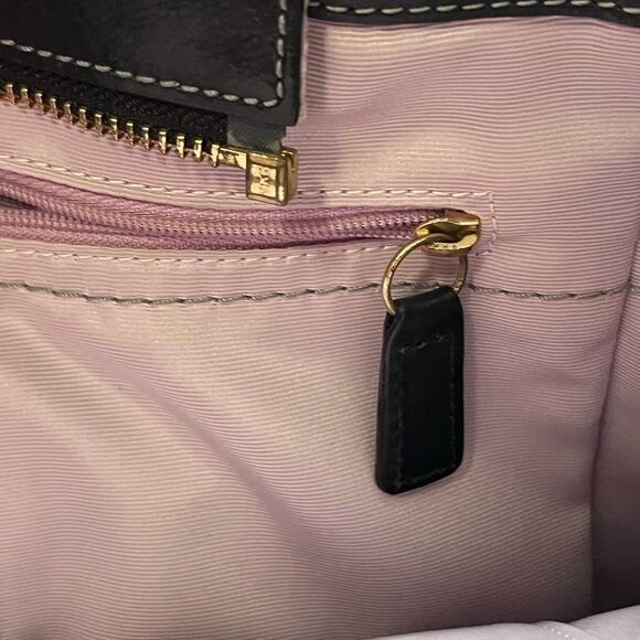 Vintage Coach Madeline Top Handle Satchel Handbag Black Leather 12482 - Picture 8 of 11